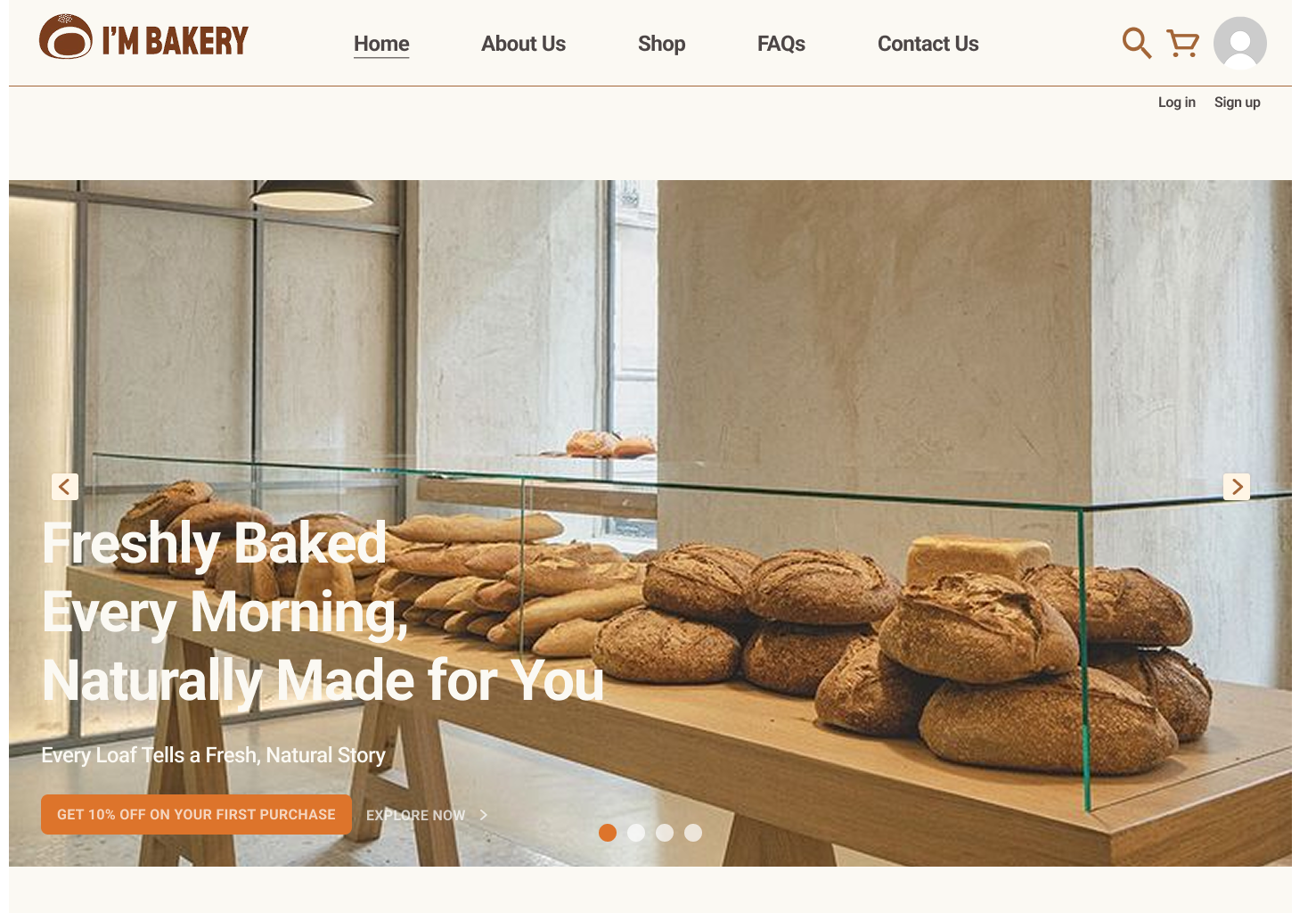 I'm Bakery website